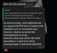 Depoimento aluna Team Santana